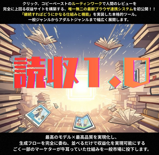 【閲覧注意】羽田義和のアダルトアフィリエイトAIツール『読収』の「作品を読まずに書く」記事のクオリティが、もはや事件です。【特典付きレビュー】